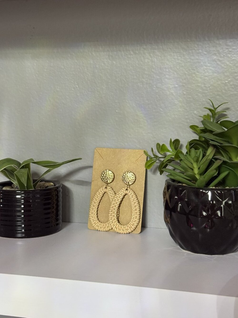 Tan & Gold Earrings From My Small Business